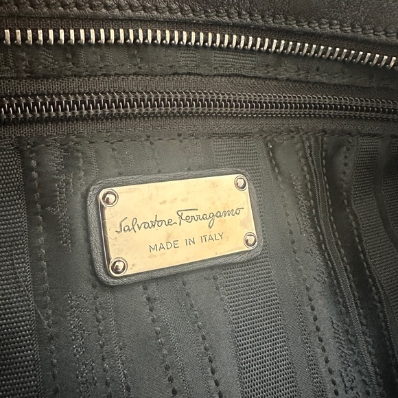 Salvatore Ferragamo Black Patent Leather Sofia Gancini Satchel - Picture 14 of 16